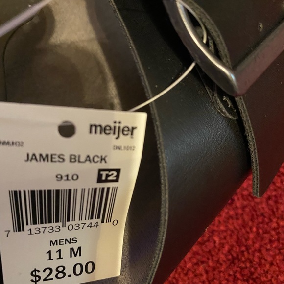 MENS SLIP-ON ADJUSTABLE BUCKLE SANDALS – BLACK - SIZE 11 - Picture 4 of 5